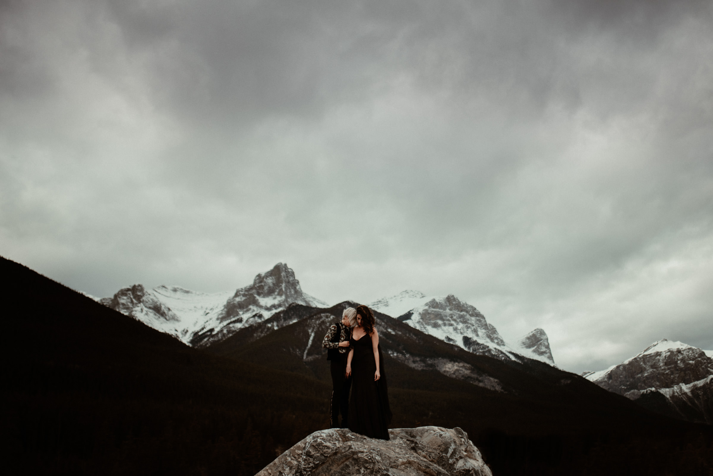 Lesbian elopement in Banff National Park