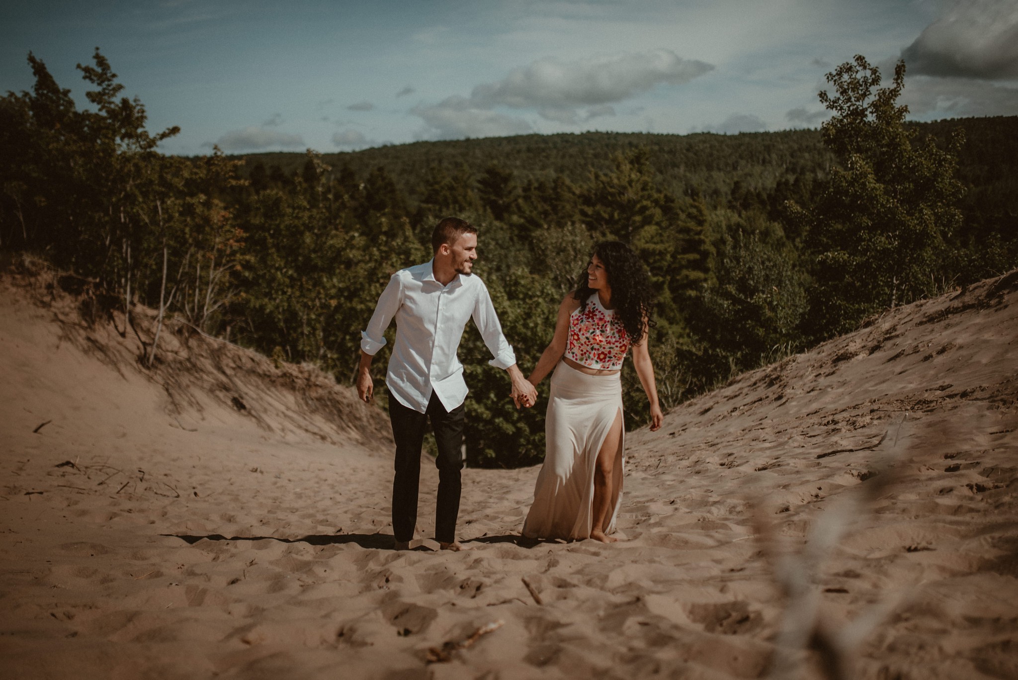 Wedding day couples photos in Michigan's Upper Peninsula