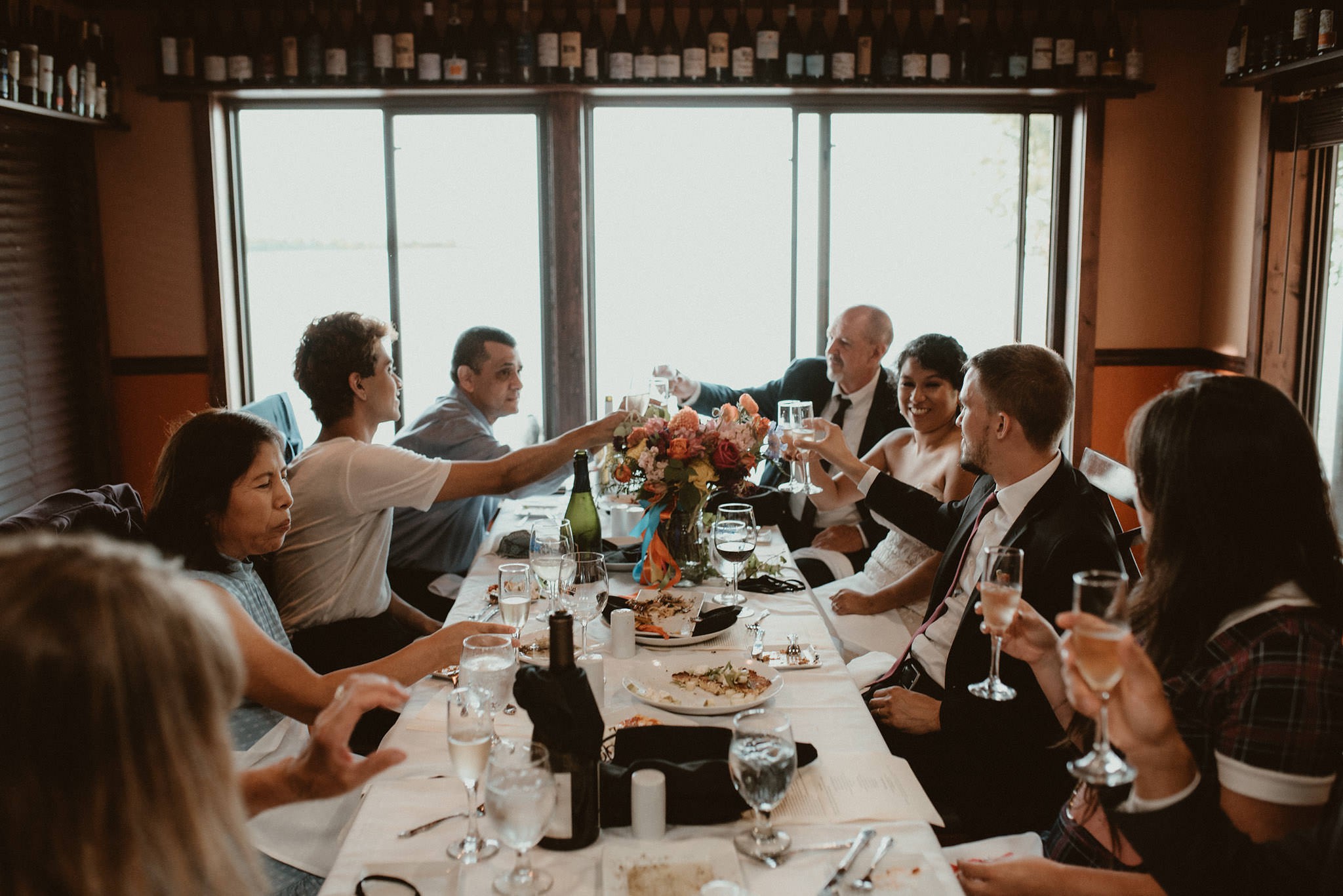 Wedding dinner at the Harbor Haus Restaurant in Copper Harbor