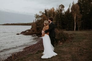 Autumn Elopement with Guests: Copper Harbor