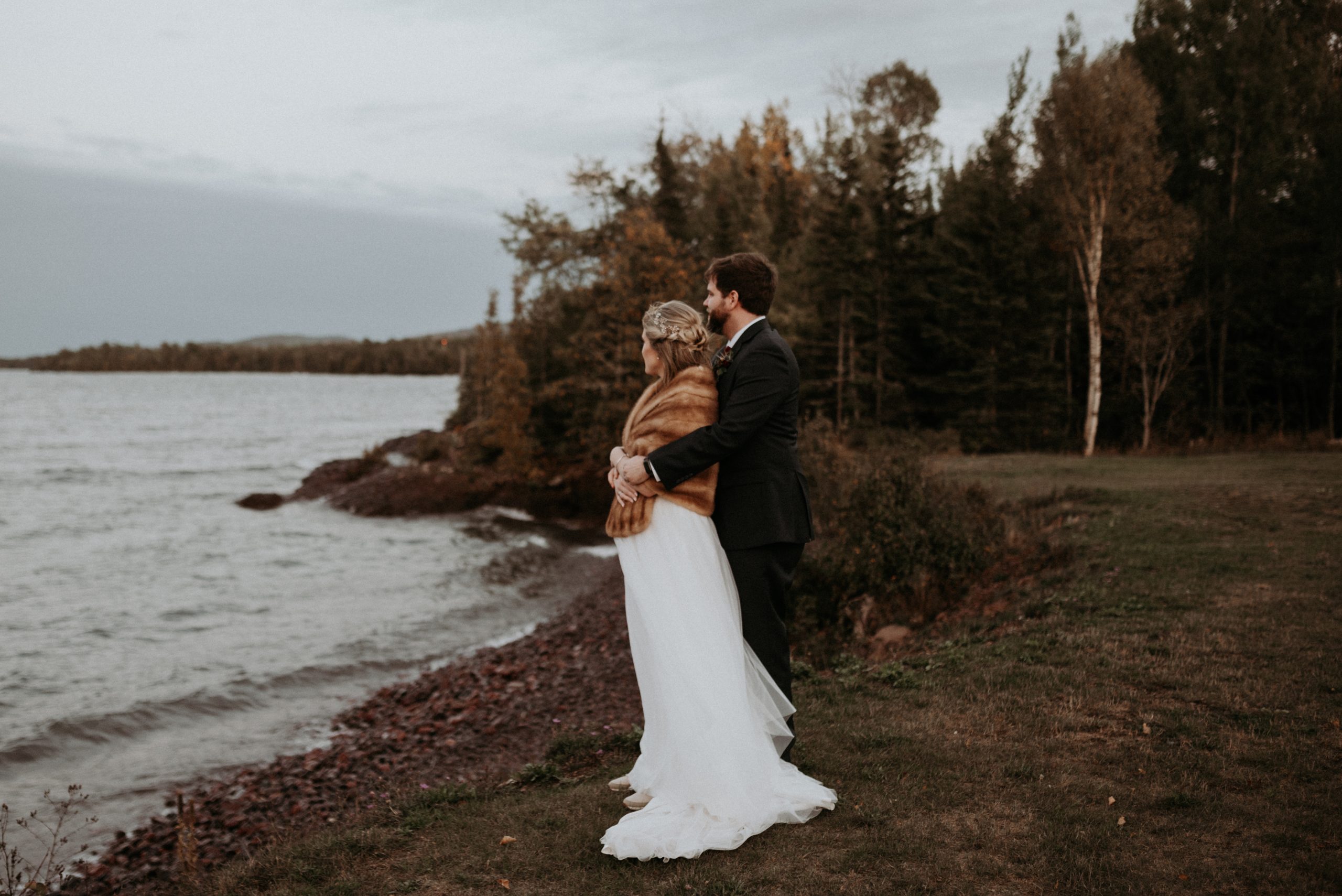 Autumn Elopement with Guests: Copper Harbor