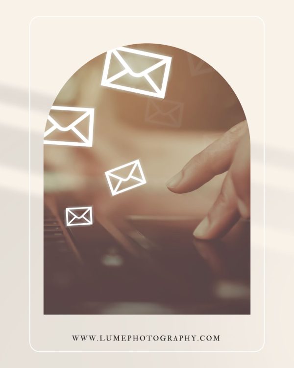 Conceptual image of email templates for photographers.