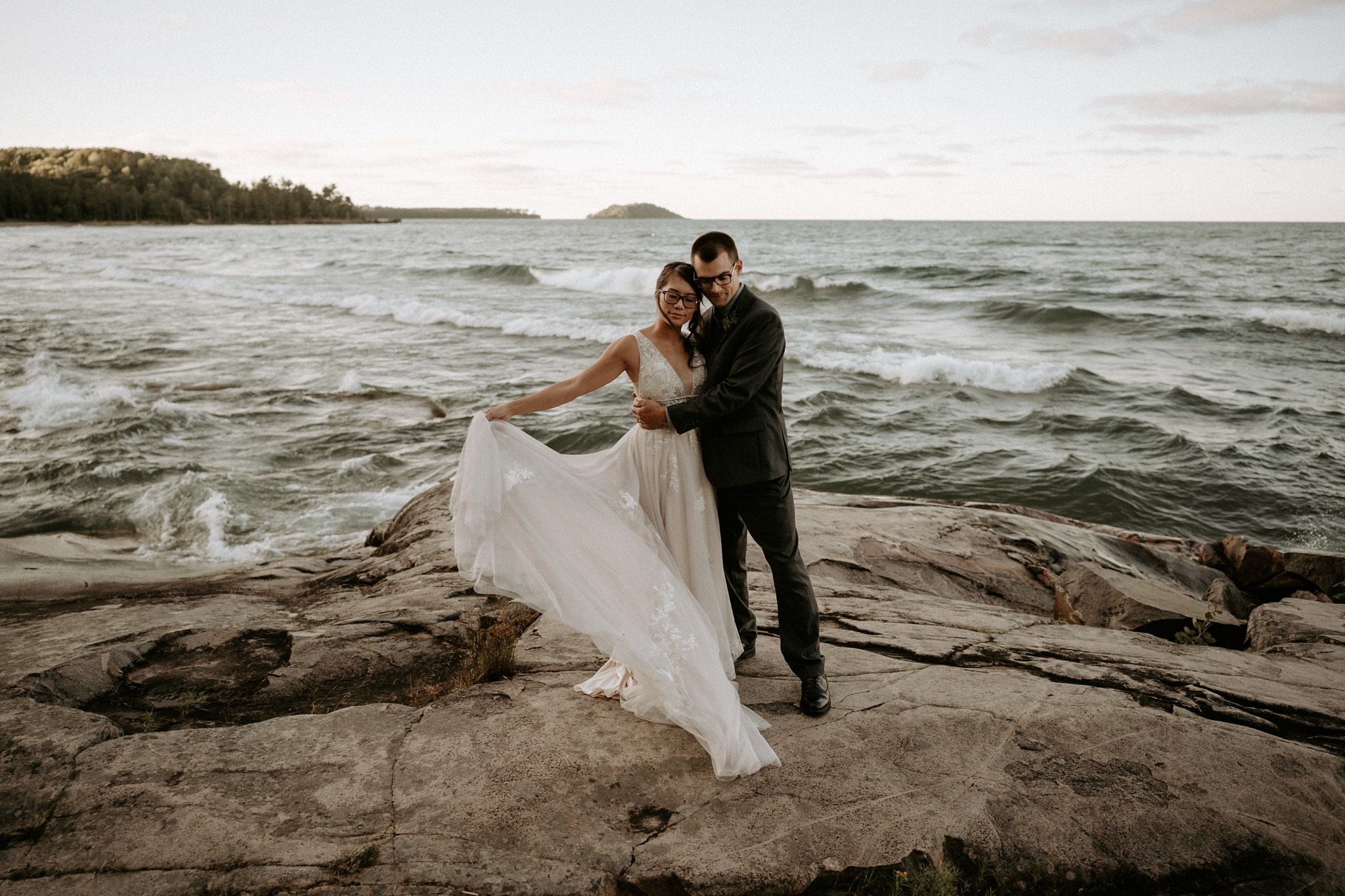 Wetmore Landing Elopement with Guests: Marquette, Michigan