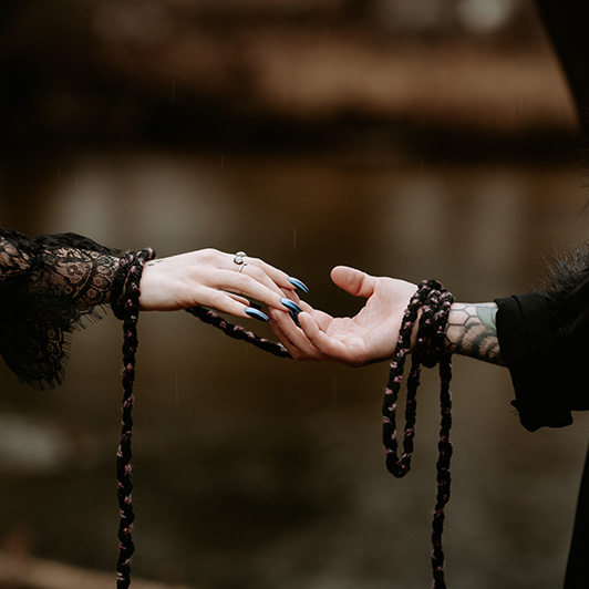 Handfasting at a Michigan Vow Renewal