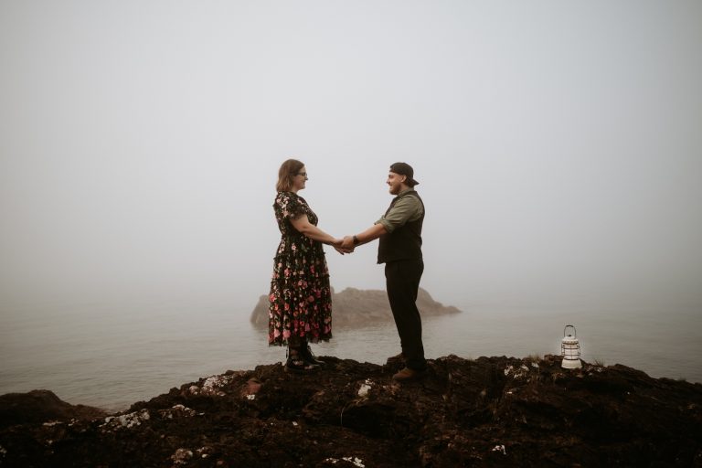 A Fog-Filled Elopement with Spooky Vibes